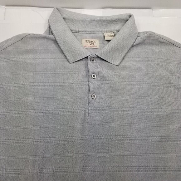 Hudson River Shirt Men's XXL Short Sleeve Quik Dry Classic Fit  Polo Shirt  Gray - Picture 1 of 9
